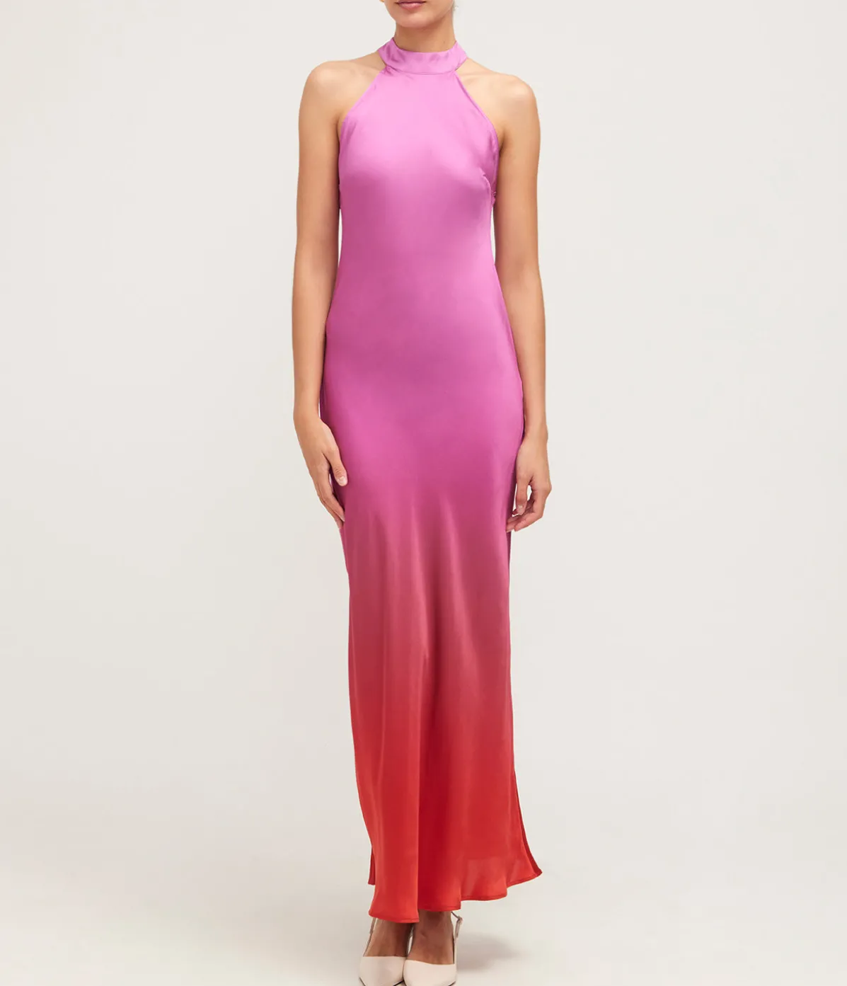 Savona Maxi Dress In Ombre Pink