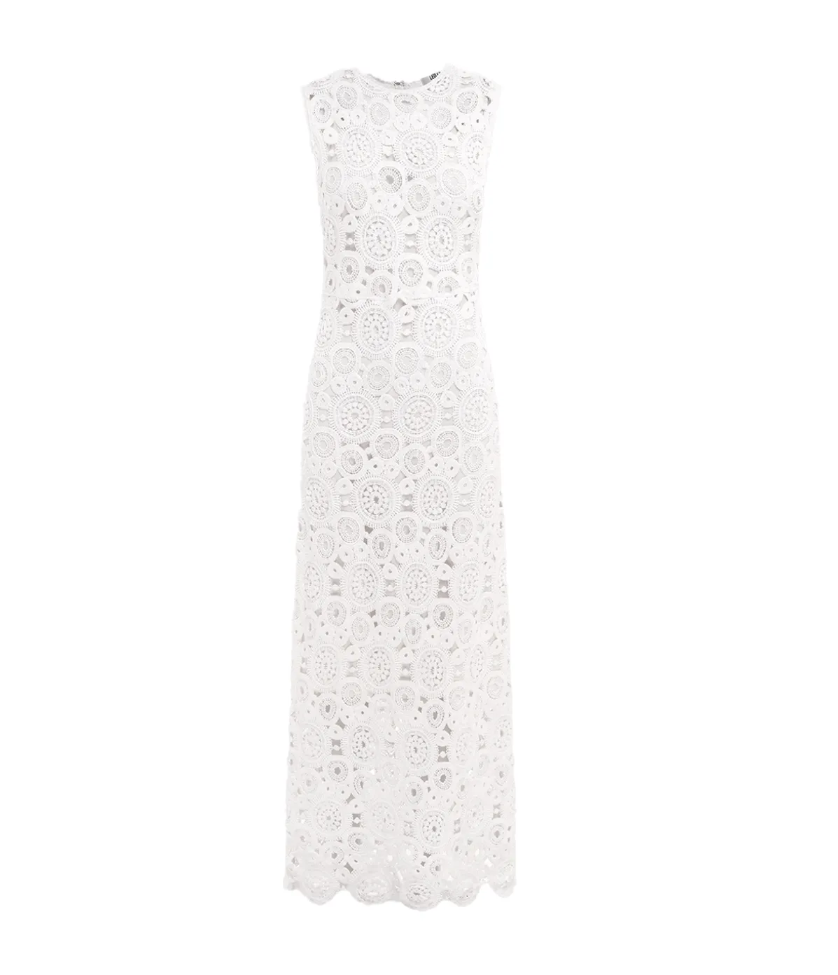 Serena Crochet Midi Dress In Snow