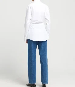 Shaped Poplin Shirt In White