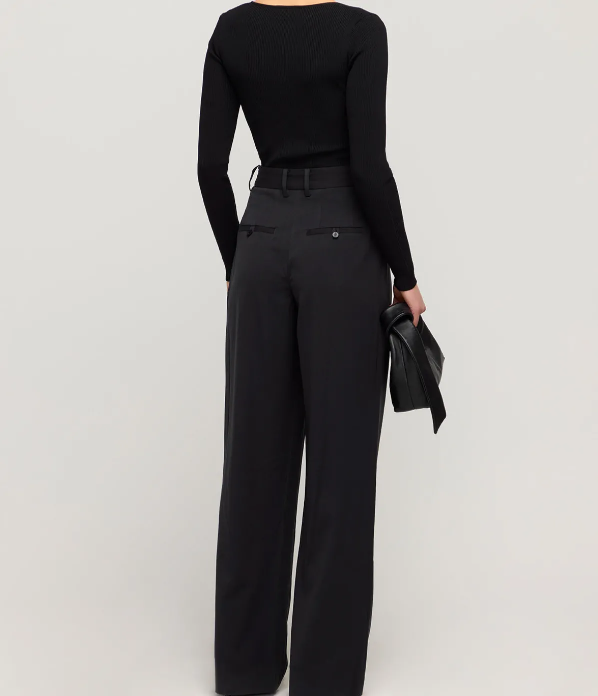 Silhouette Square Neck Top In Black
