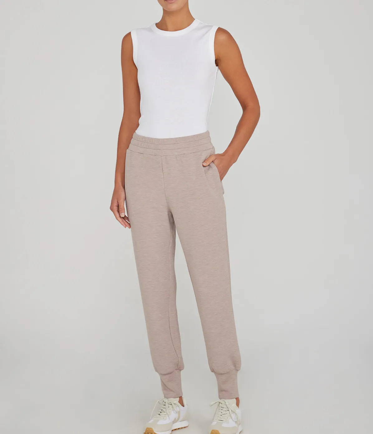 Slim Cuff 27.5 Pant In Taupe Marle