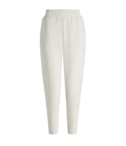 Slim Zip Hem Sweatpant In Ivory Marle