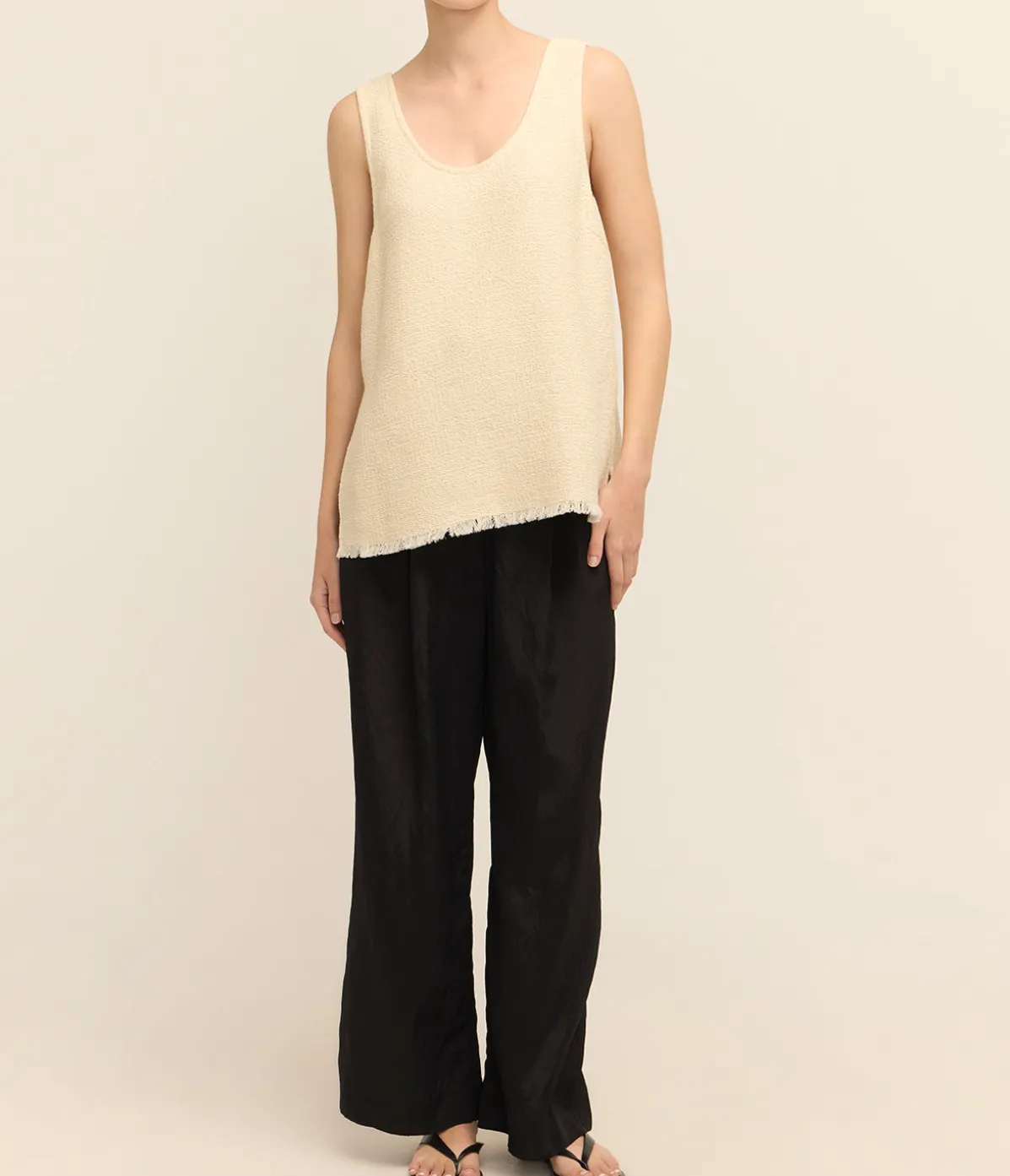Sloane Cotton Tank In Natural
