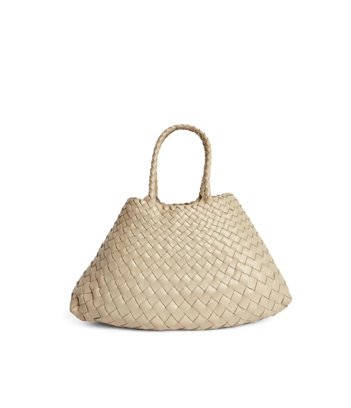 Small Santa Croce Leather Bag In Pearl