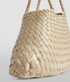 Small Santa Croce Leather Bag In Pearl