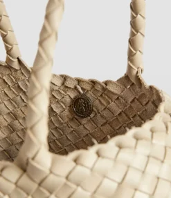Small Santa Croce Leather Bag In Pearl