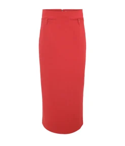 Smith Midi Skirt In Rouge