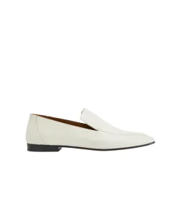 Soft Leather Loafer In Ecru