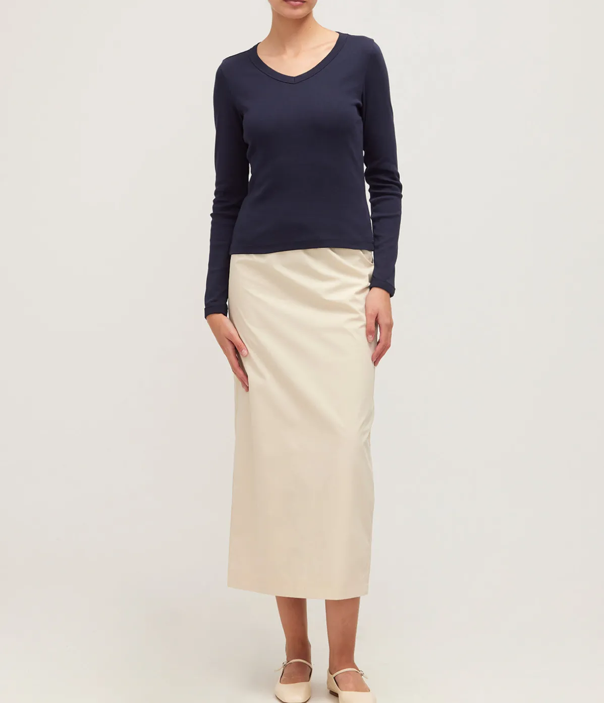 Sophia Maxi Skirt In Bone