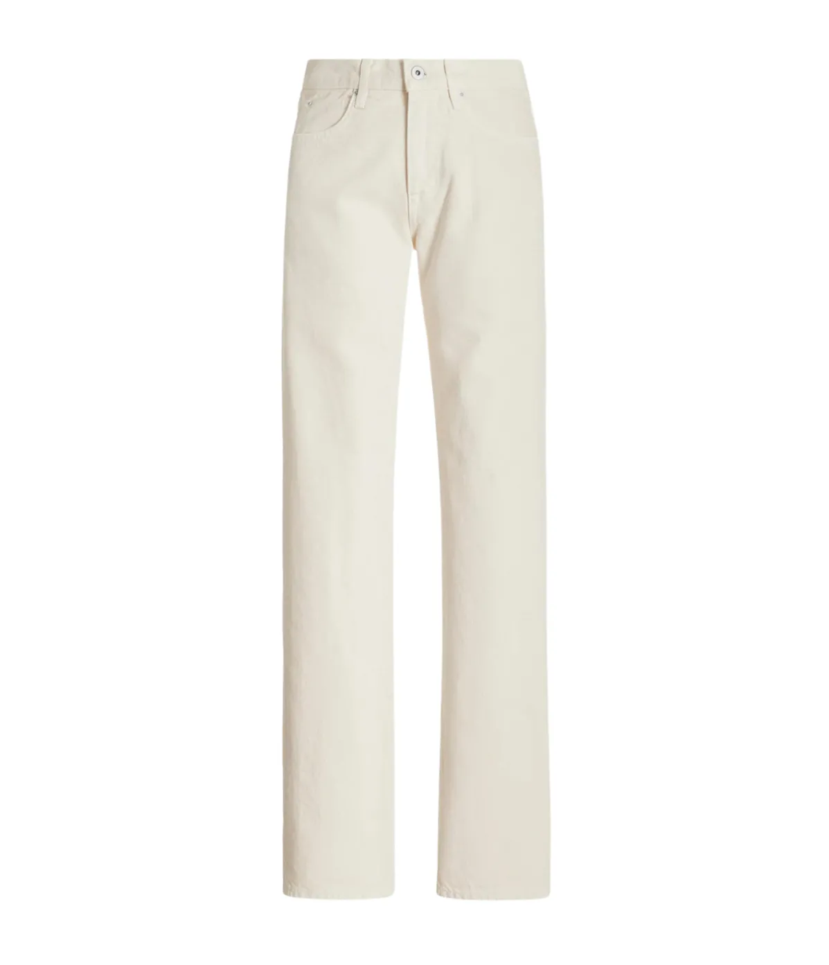 Sophie Long Mid Rise Straight Leg Jean In Cream