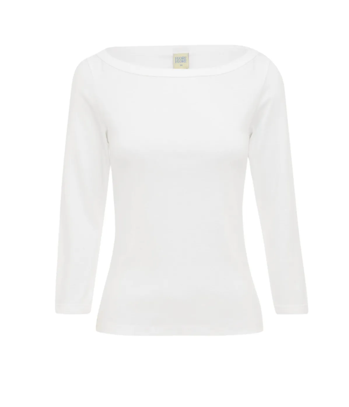Steffie Boatneck Tee In White