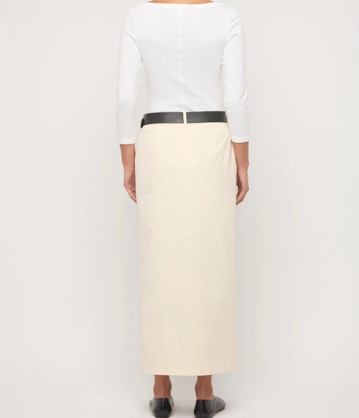 Steffie Boatneck Tee In White