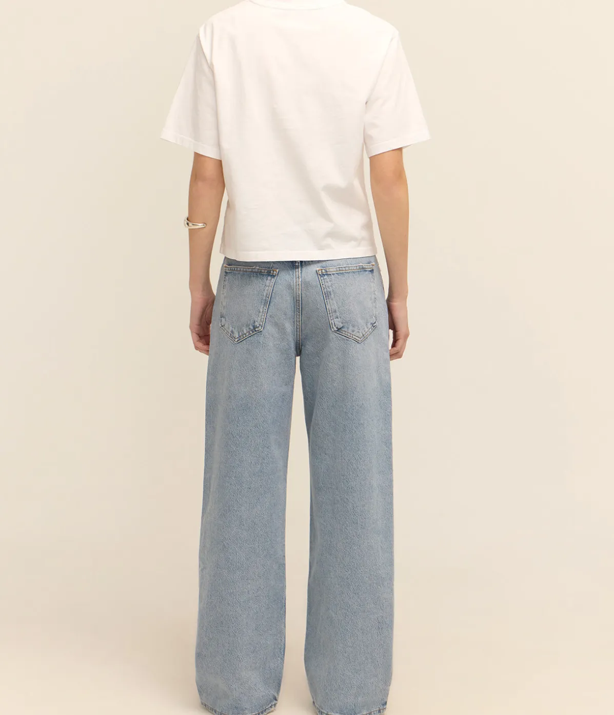Sulma Drop Shoulder Tee In White
