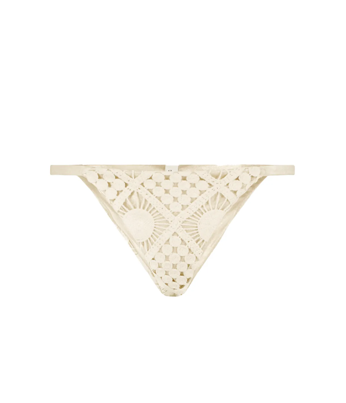 Sun Triangle Bikini Bottom In Natural Lace