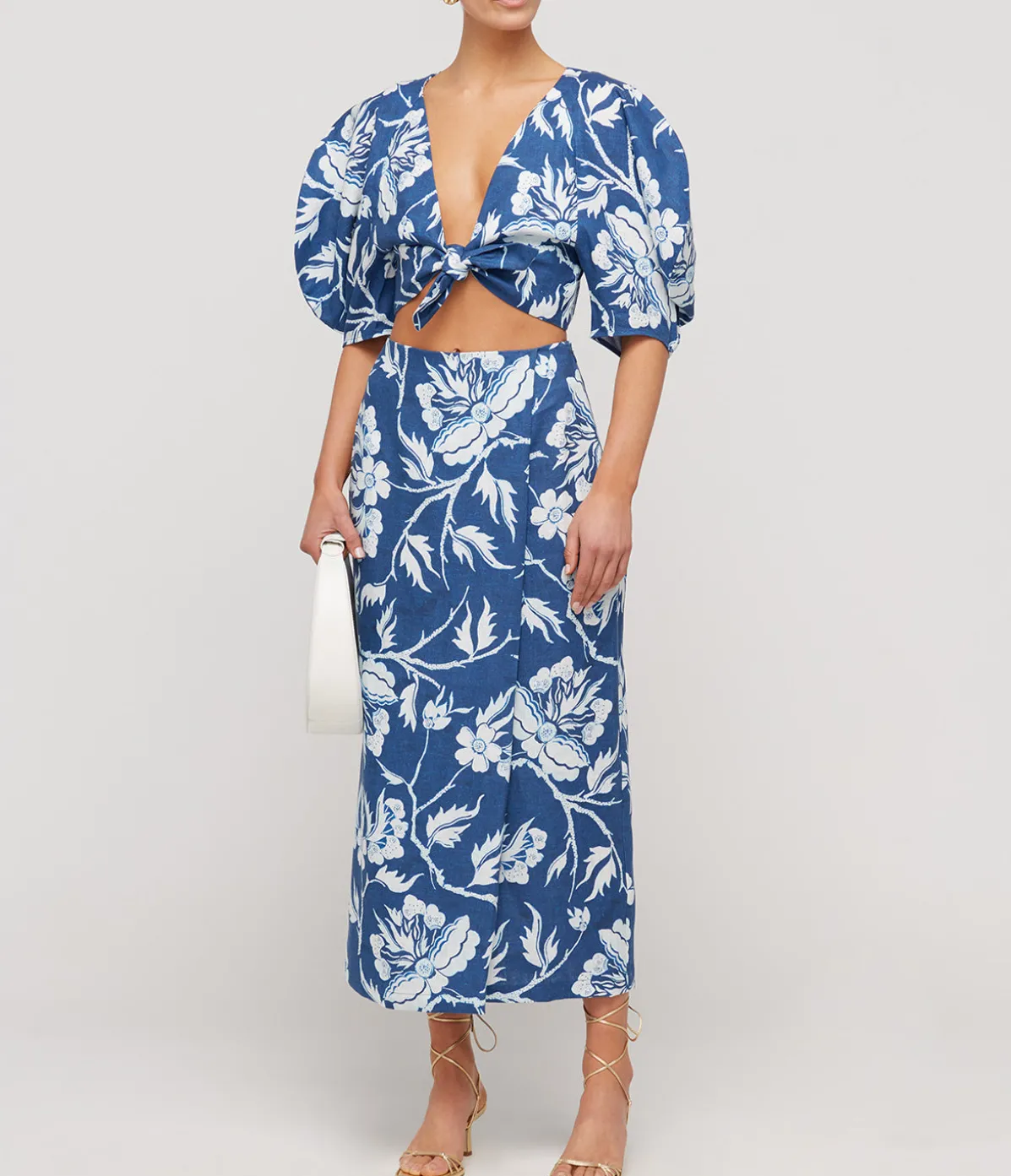 Sunja Maxi Skirt In Navy White