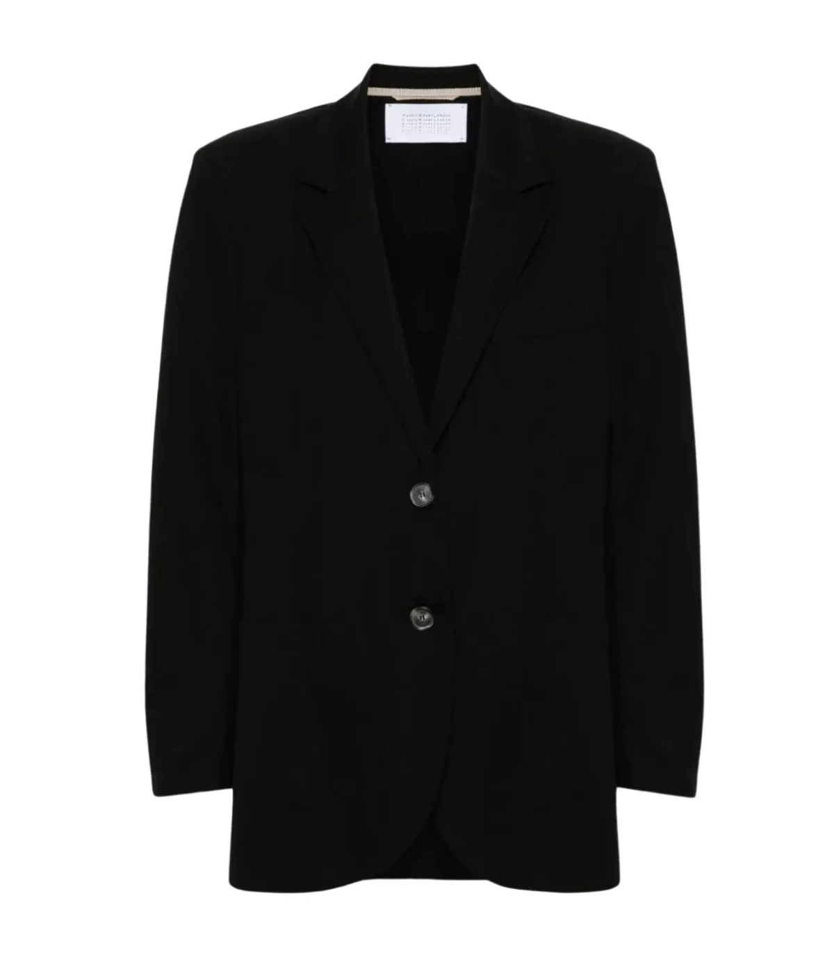 Tailored Techno Viscose Blazer In Black