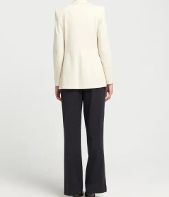 Tailored Techno Viscose Blazer In Ivory
