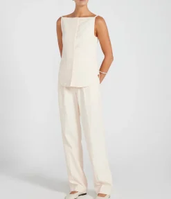 Takaroa Elastic Pants In Cream Rose