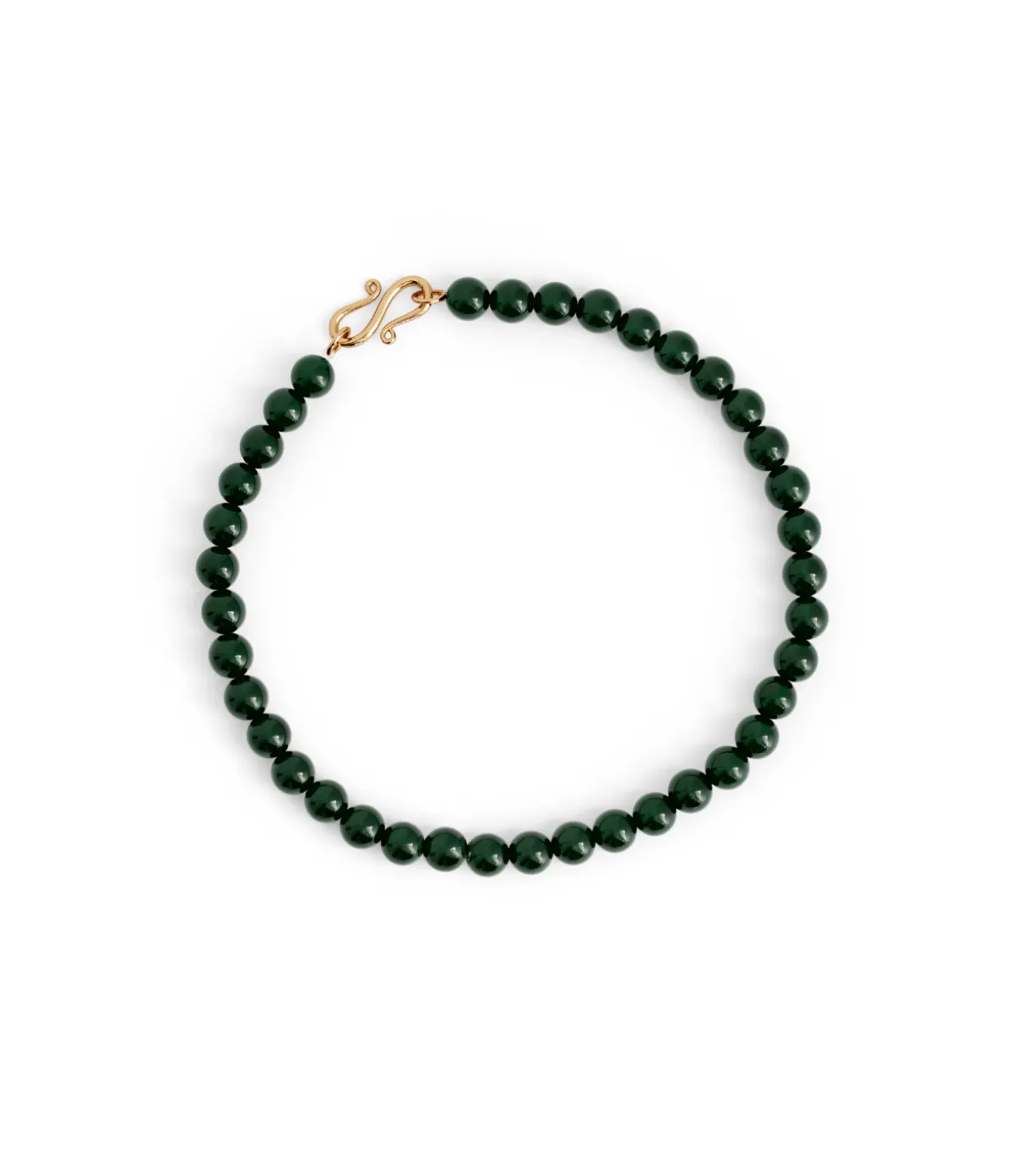 The Mary Necklace In Green Agate
