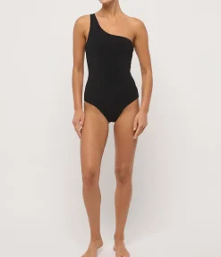 The One Shoulder One Piece In Black