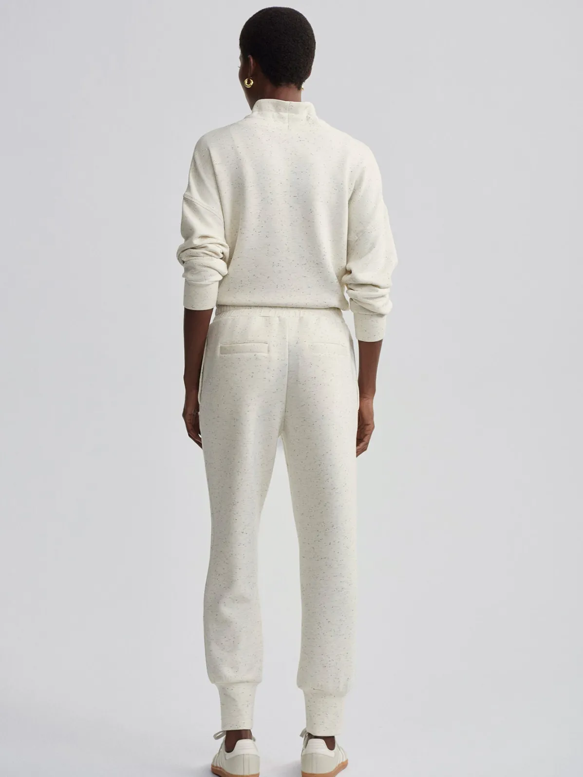 The Slim Cuff Pant 27.5 In Ivory Marl Fleck