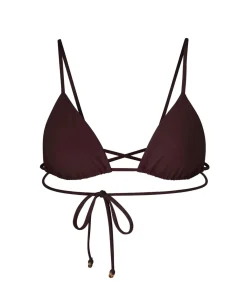 The Wrap Triangle Bikini Top In Espresso