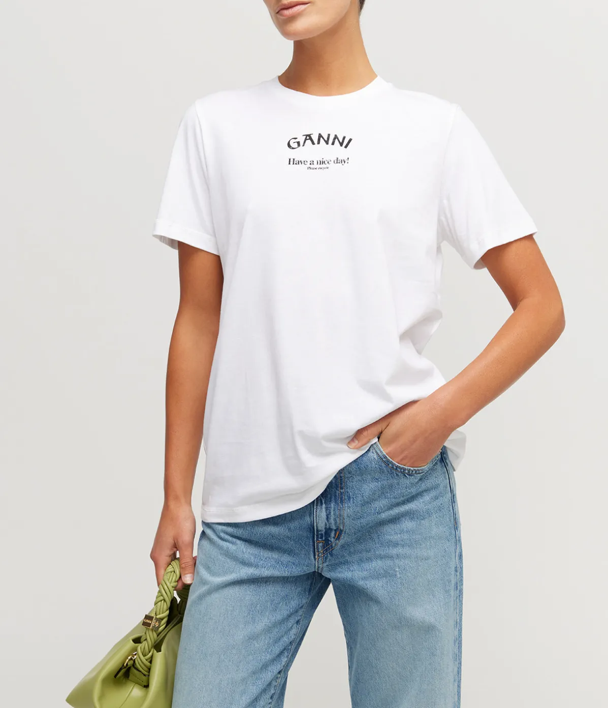 Thin Jersey Relaxed T-shirt In Bright White