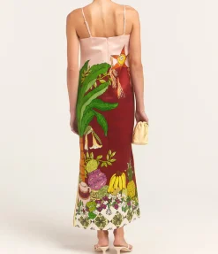 Tiger Slip Dress In Multi