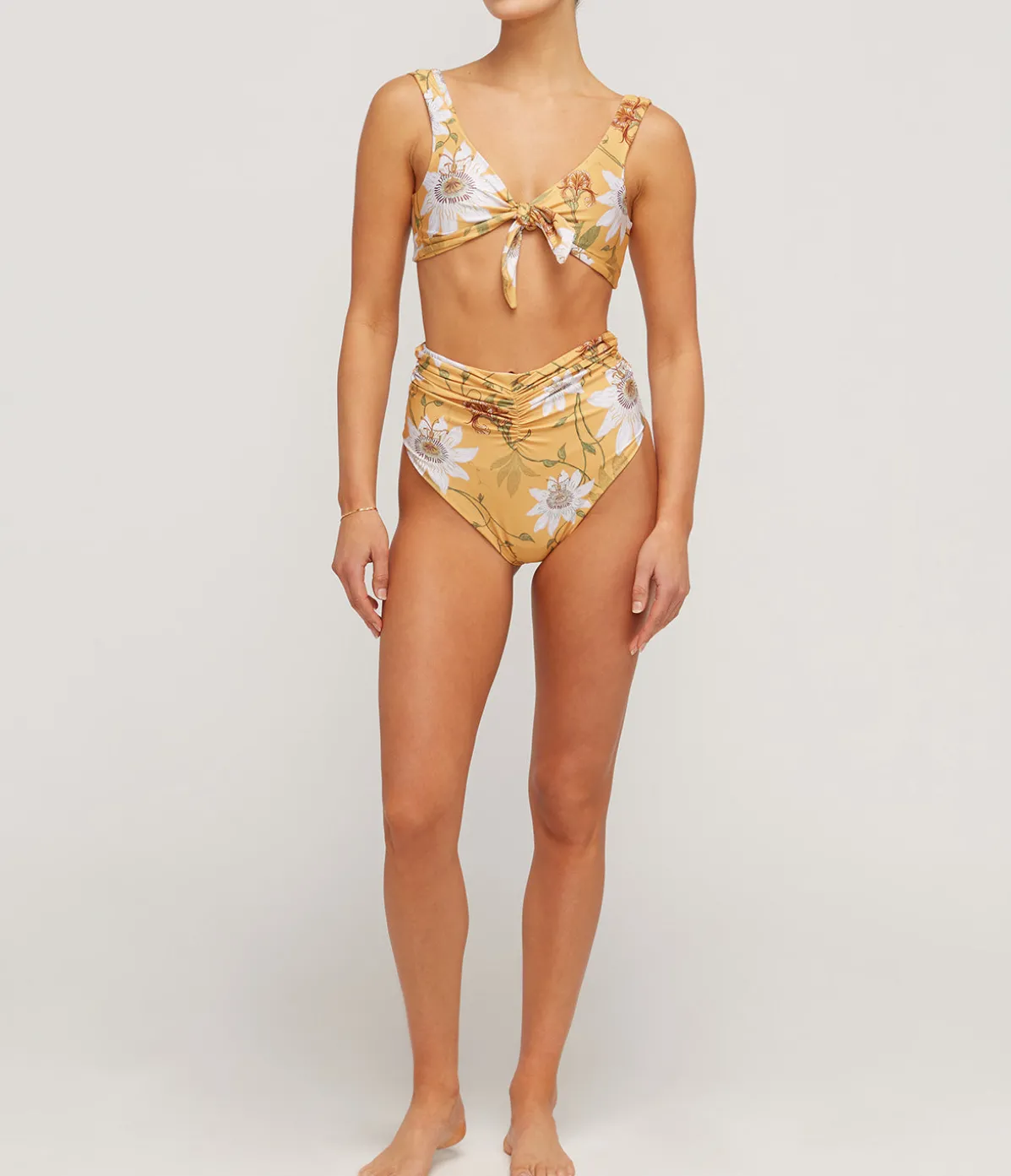 Vaiven High Waisted Bikini Bottom In Pasiflora