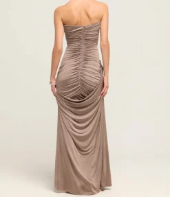 Val Strapless Dress In Concrete