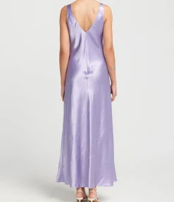 V-Neck Maxi Slip Dress In Wisteria
