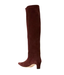 Wally Suede Knee Boot In Mahogony