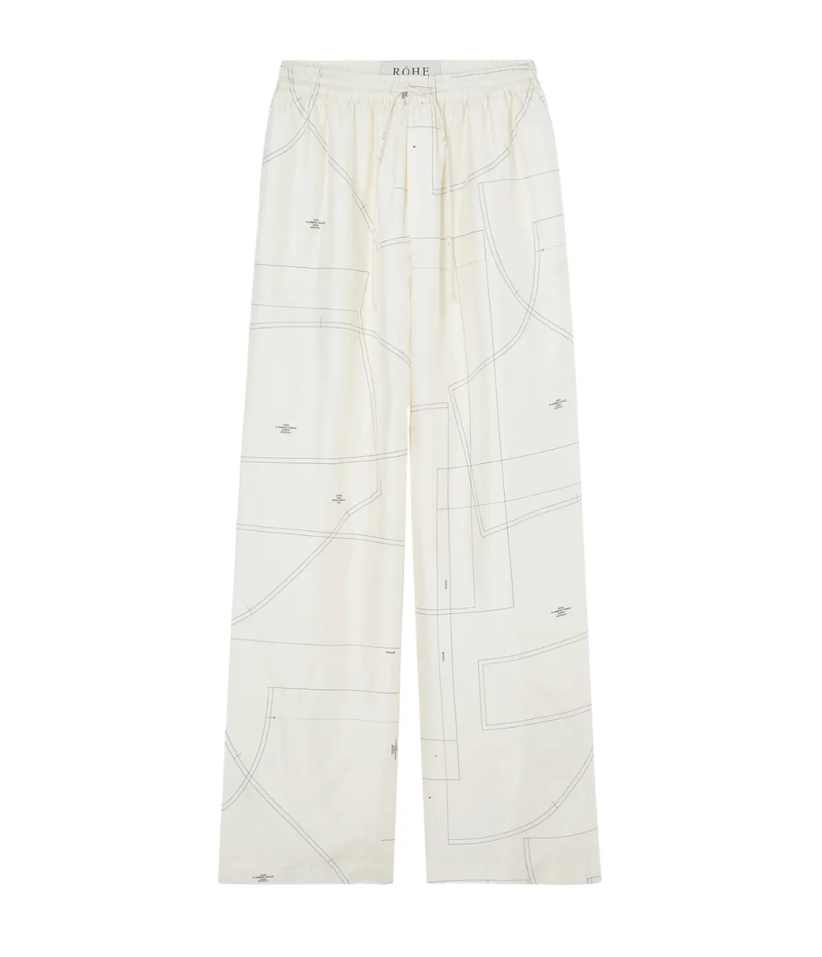 Wide Leg Silk Trouser In Patternmaking