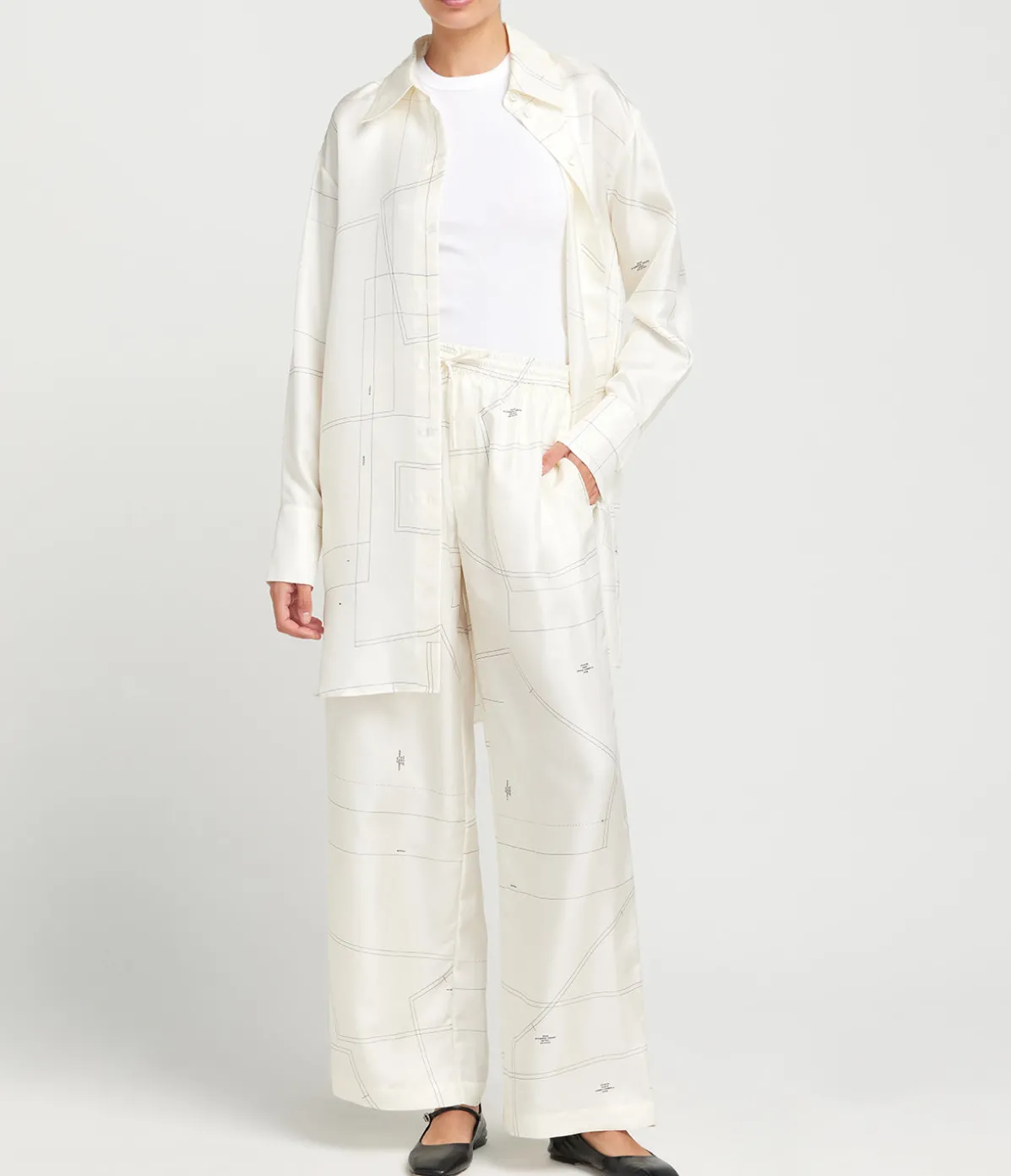 Wide Leg Silk Trouser In Patternmaking