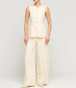 Wide Leg Trouser In Ivory