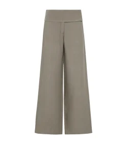 Wide Waistband Pants In Smokey Olive