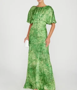 Winona Bias Cut Dress In Thistledown Verte