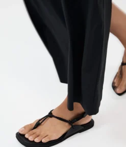 Woven Rope Sandal In Black