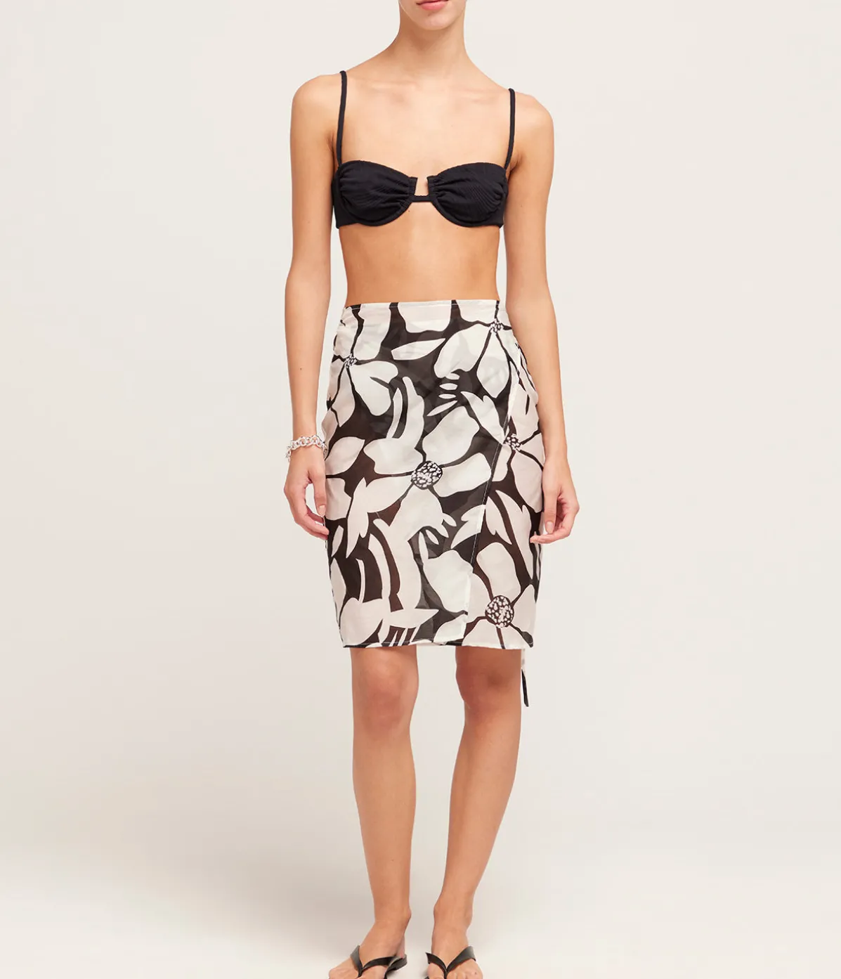 Wrap Mini Skirt In Magnolia