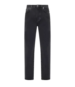 Wular Straight Denim Pants In Washed Grey