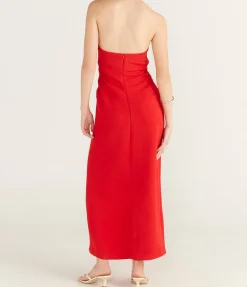 Zoe Bodice Dress In Red